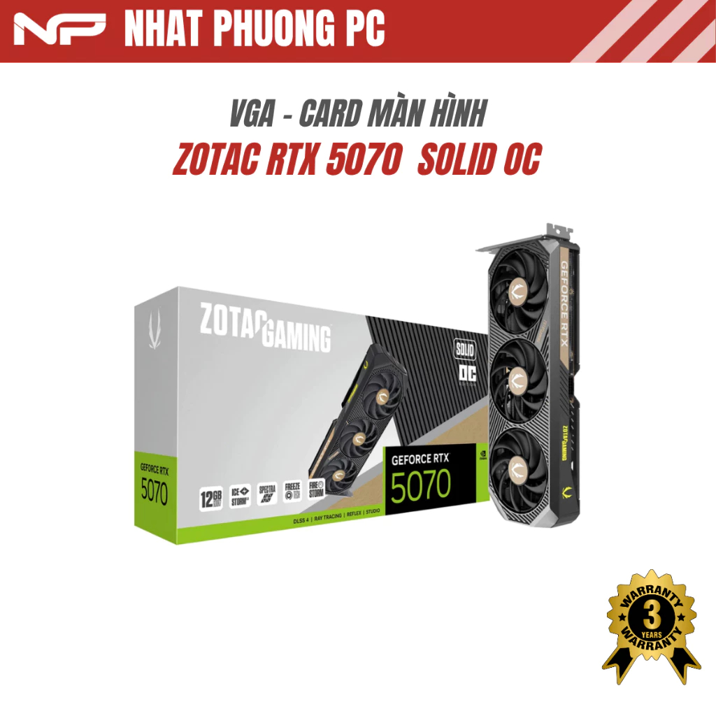 VGA NVIDIA GeForce RTX 5070 ZOTAC SOLID OC