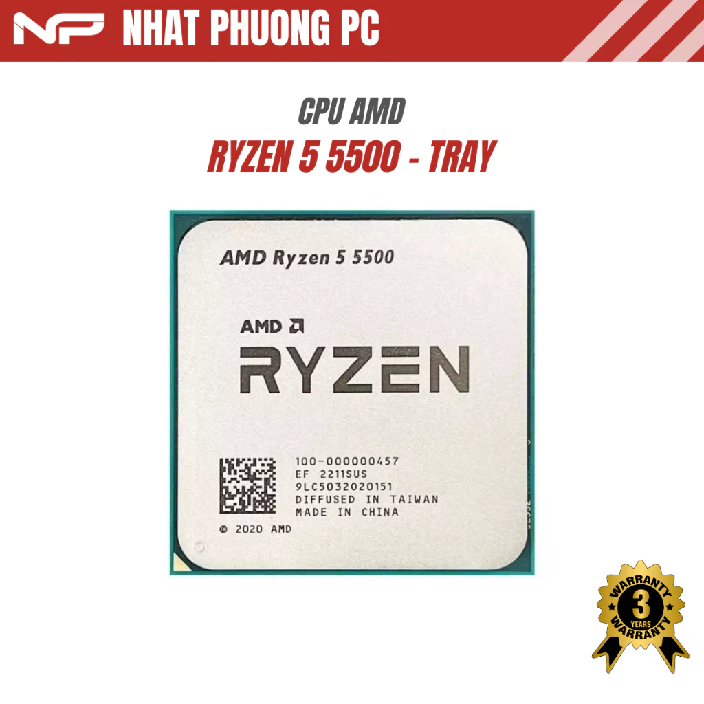 CPU AMD RYZEN 5 5500 TRAY NEW