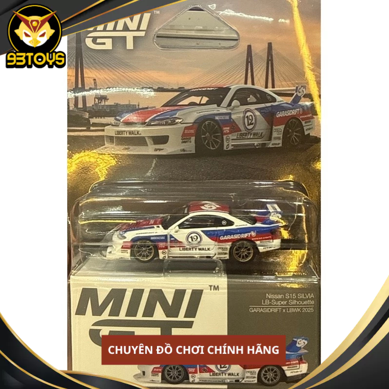 MÔ HÌNH XE MiniGT Card Version MGT01022 Nissan S15 SILVIA LB-Super Silhouette GARASIDRIFT x LBWK 202