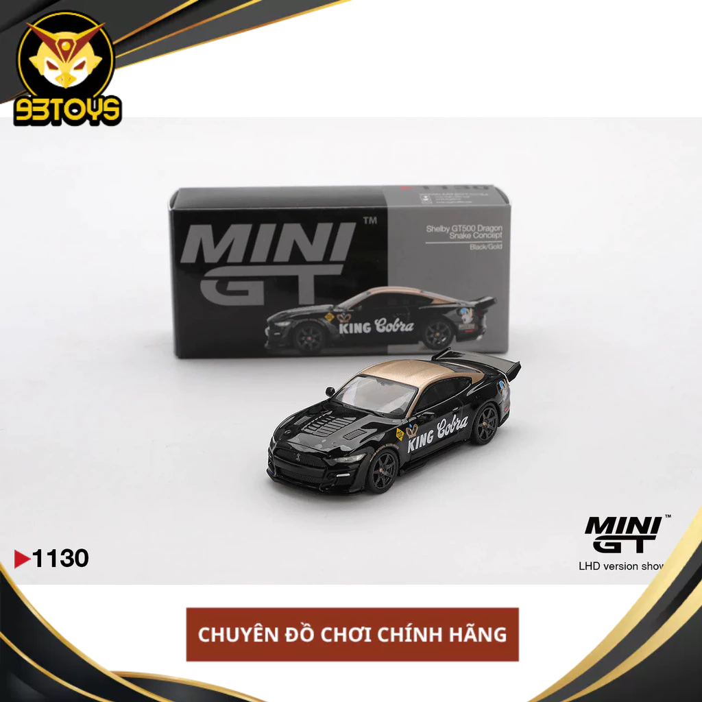 MÔ HÌNH XE Mini GT Box Version MGT01130 Shelby GT500 Dragon Snake Concept Black/Gold