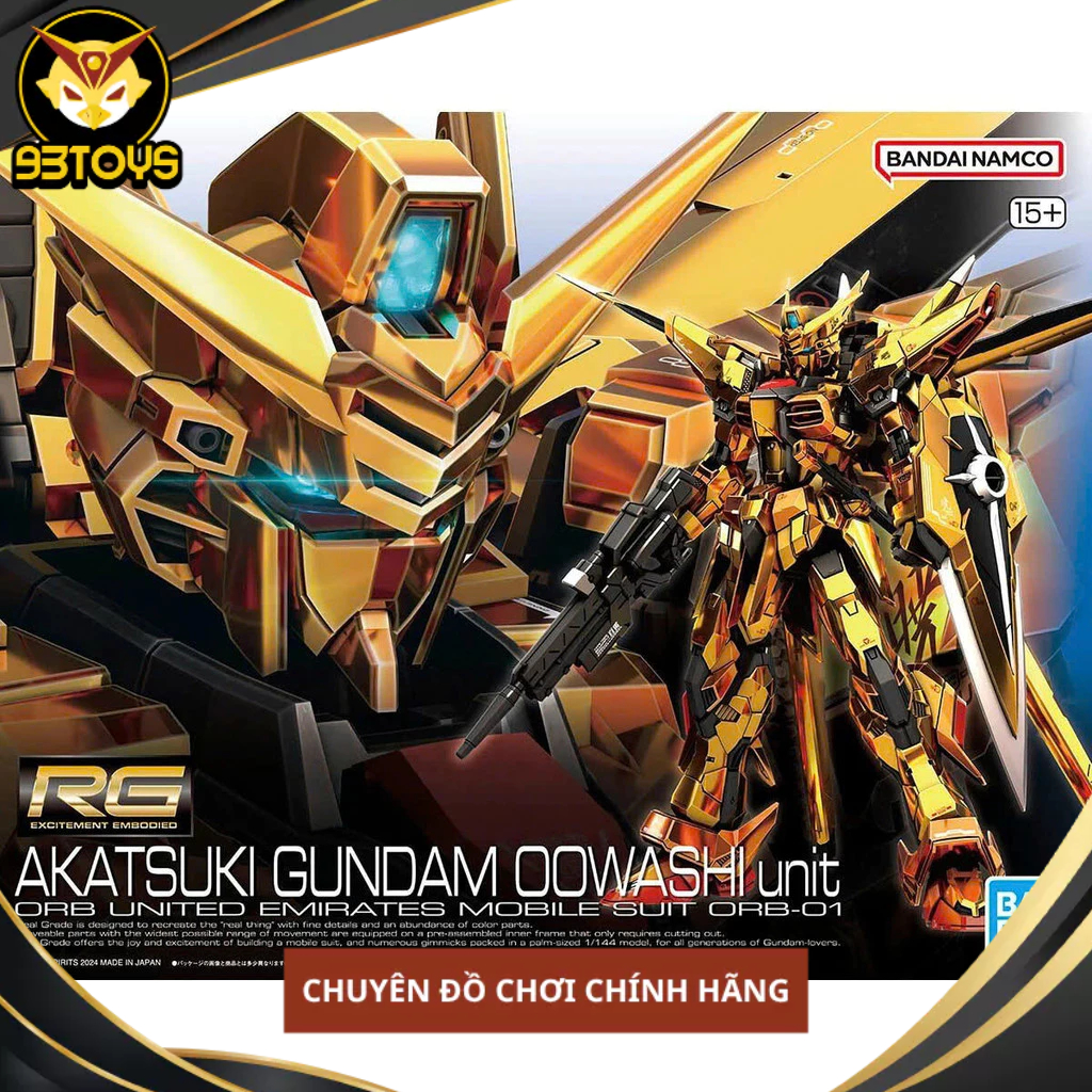 MÔ HÌNH LẮP RÁP RG 1/144 AKATSUKI GUNDAM OOWASHI unit (ĐỌC MÔ TẢ)