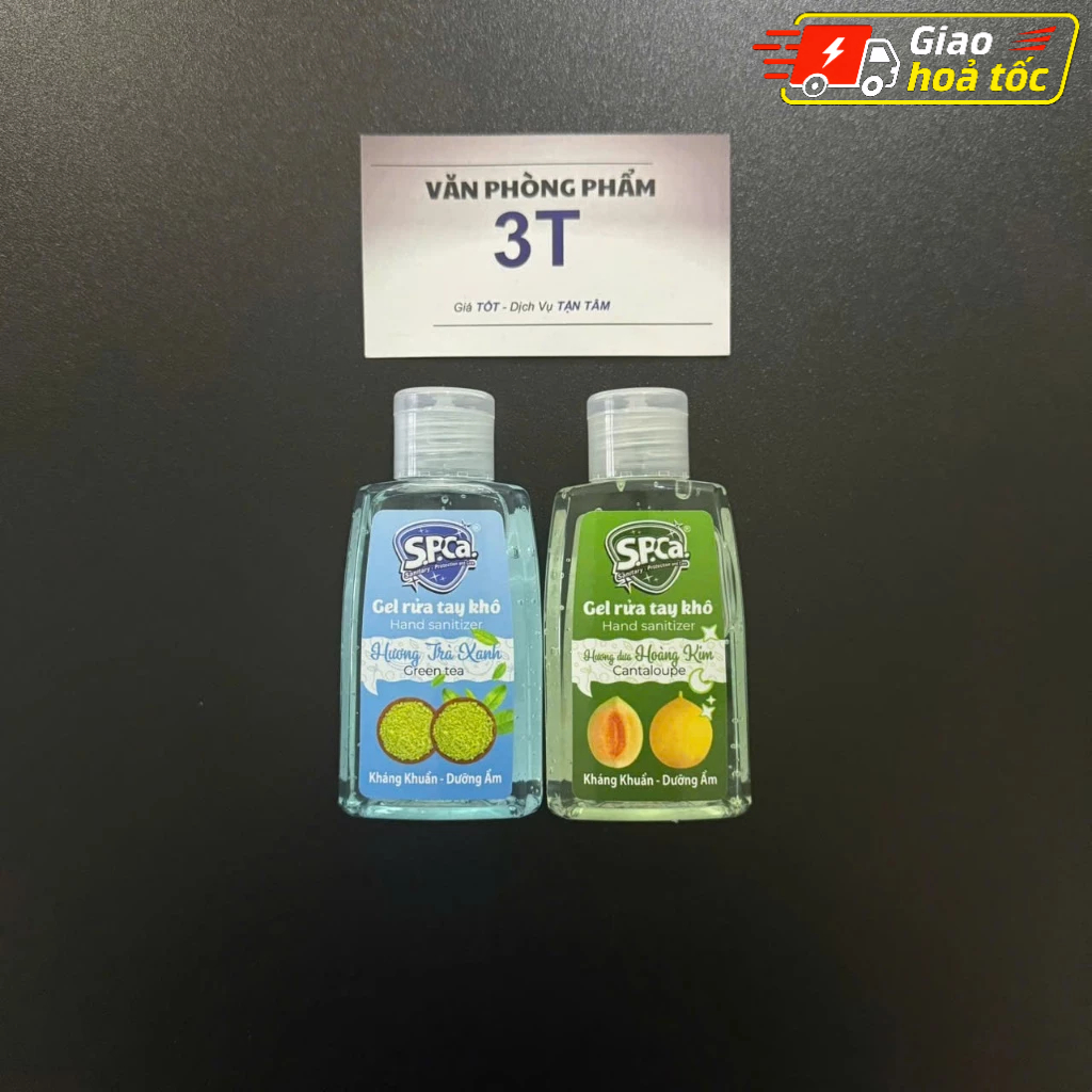 Gel Rửa Tay Khô SPCa 65ml Hương Trà Xanh Dưa Hoàng Kim Kháng Khuẩn Dưỡng Ẩm Tiện Lợi