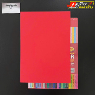 Giấy In Màu A4 PGrand 80gsm Đỏ In 2 Mặt Rõ Nét Tài Liệu Thủ Công Học Tập
