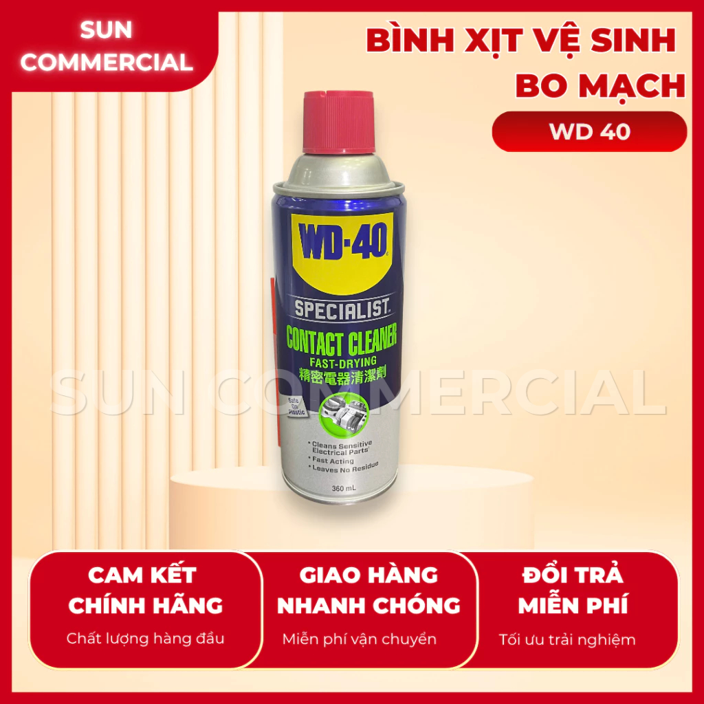 Chai Xịt Vệ Sinh Bo Mạch Điện Tử WD-40 Specialist Contact Cleaner (360ml) - Làm Sạch Tiếp Điểm Điện