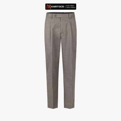 Quần tây nam KHATOCO form Regular Fit form Regular Fit có ly mã Q1M528R1-INMA050-2708-1