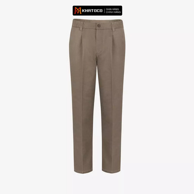 Quần kaki nam KHATOCO Regular Fit có ly Q2M578R1-CNBE 080-2803-1