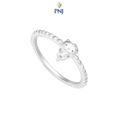 Nhẫn Bạc đính đá PNJ ❤️ Hello Kitty XM00W060045