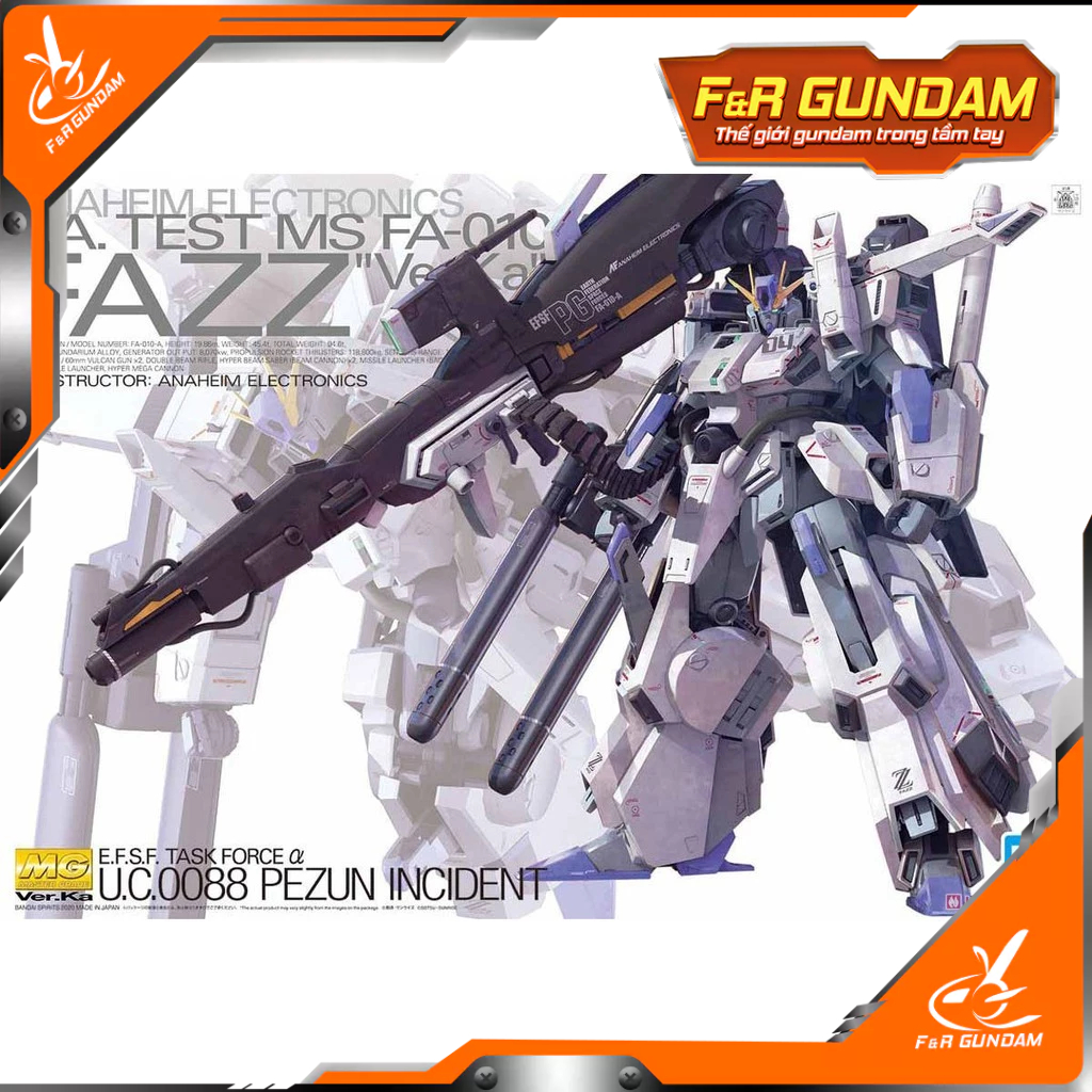 Mô hình lắp ráp Bandai MG 1/100 FAZZ Ver Ka Gundam chính hãng