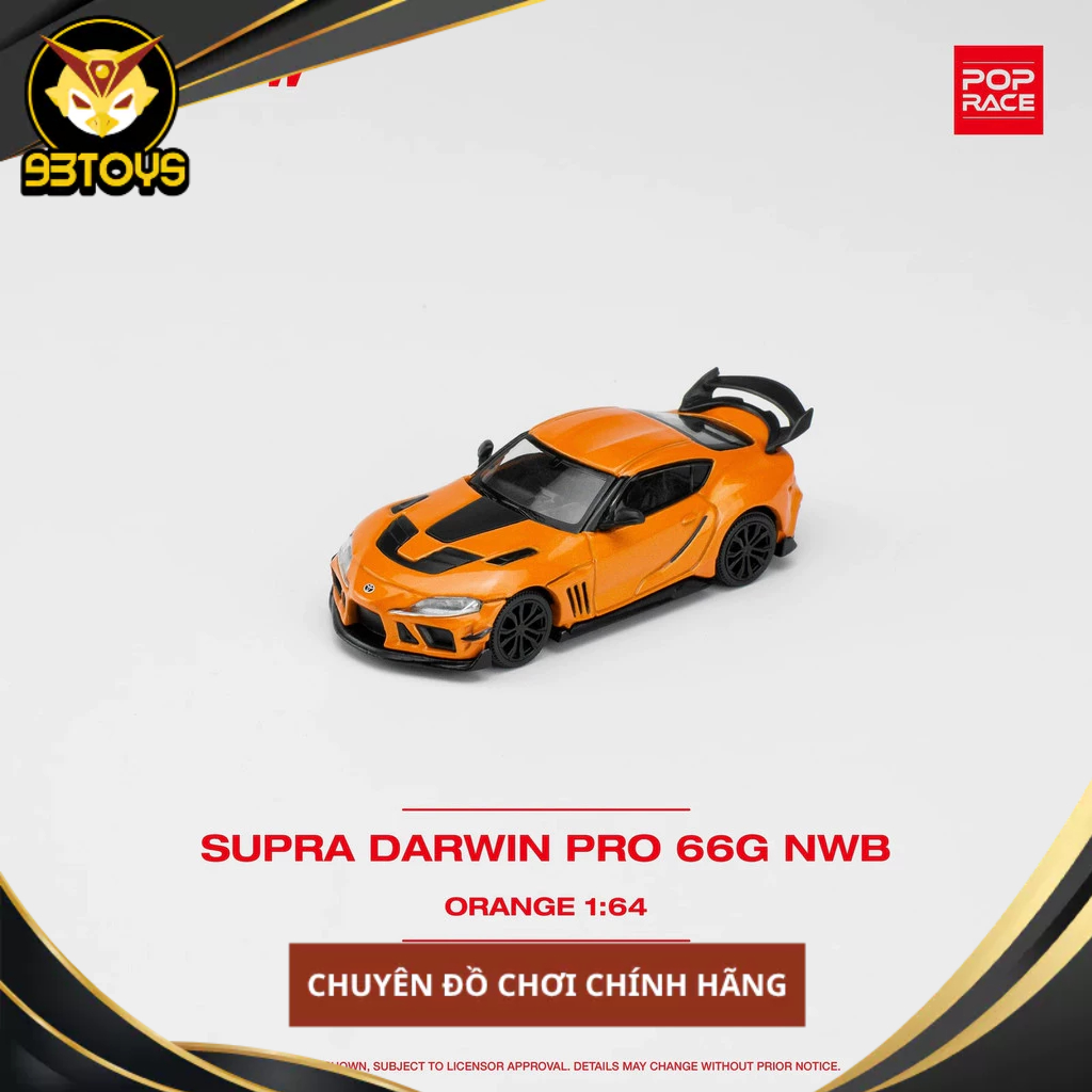 MÔ HÌNH XE Poprace #PR640077 DARWIN PRO 66G NWB SUPRA ORANGE