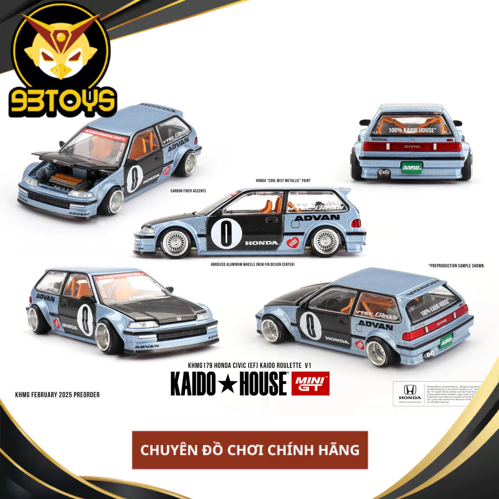 MÔ HÌNH XE Kaido House KHMG179 Honda Civic EF Roulette V1