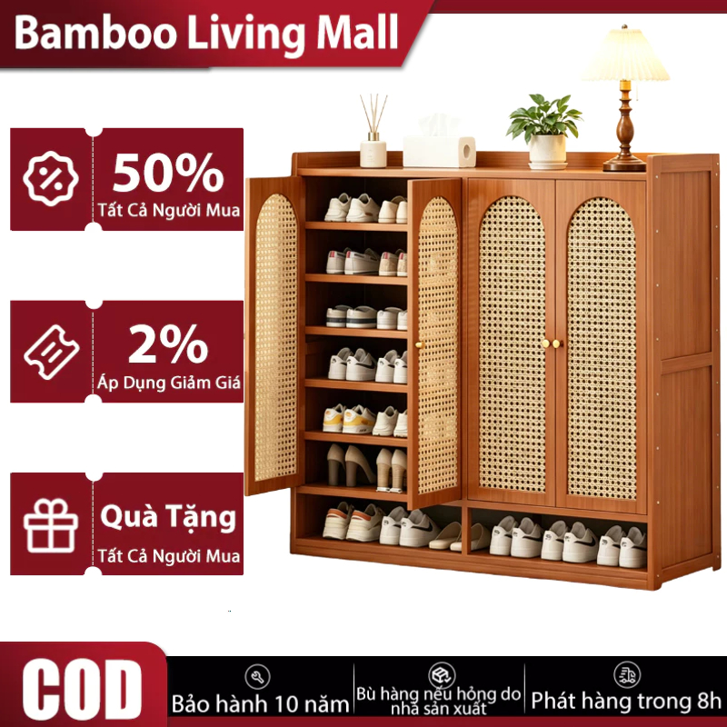 Bamboo Living Mall Tủ Giày Đa Năng Kệ Giày Nhiều Ngăn Thiết Kế Độc Quyền Nâng Tầm Không Gian Sống