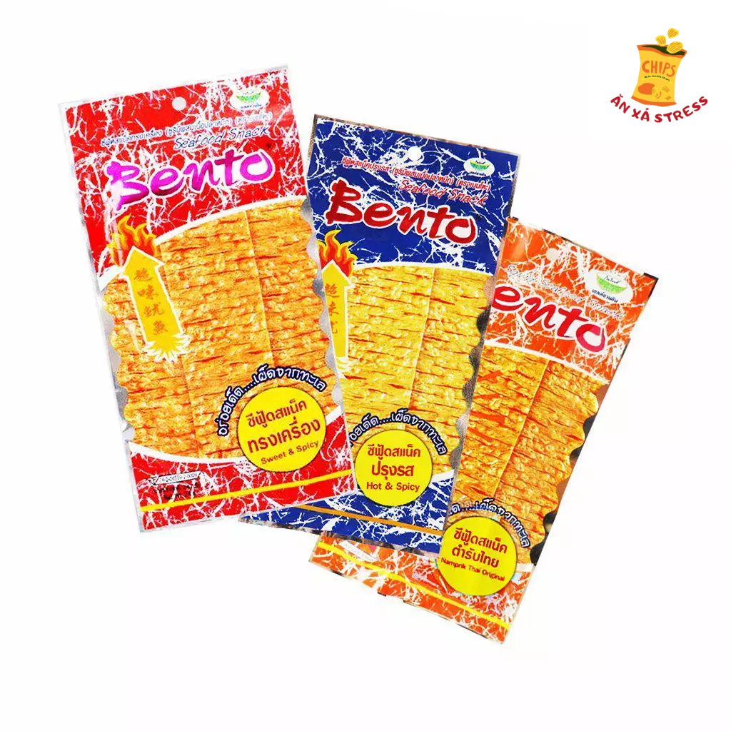 Lốc 13 gói Snack Mực Bento Cay Thái Lan Big Size Khổng Lồ (20g/gói)