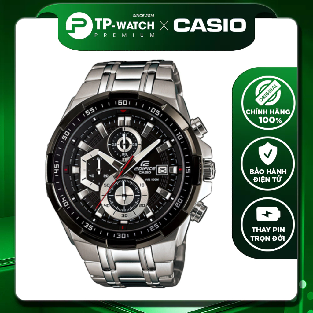 Đồng hồ nam dây thép Casio Edifice EFR-539D-1AVUDF size lớn | Edifice EFR-539D-1A