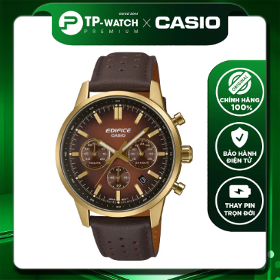 Đồng hồ nam dây da Casio Edifice EFR-575CL-5ADF Mặt Kính Cong | Edifice EFR-575L-5A