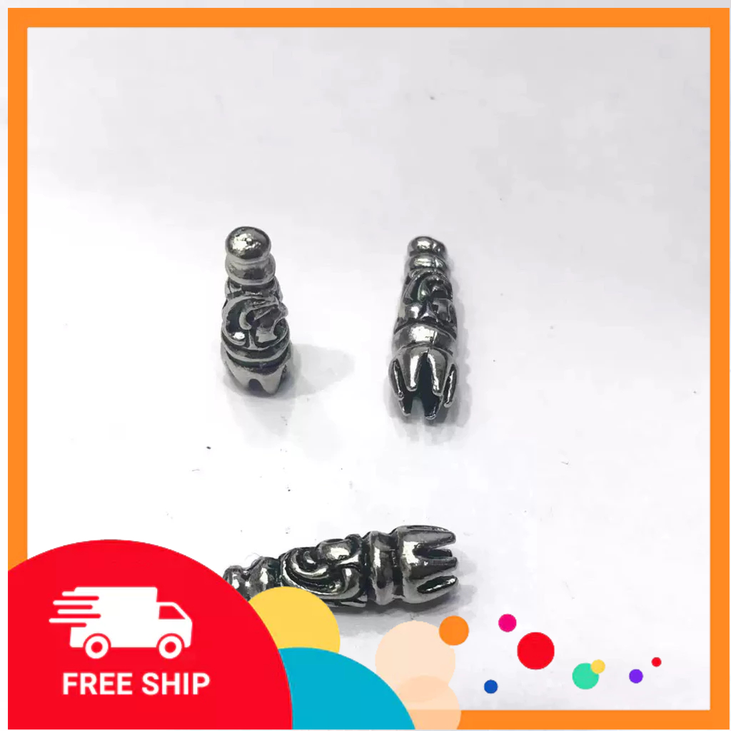 Đầu aglet chrome heart chuyên dùng để gắn dây giầy, dây rút hoodie.