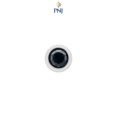 Bông tai nam bạc đính đá màu đen MANCODE by PNJ ZT00K000052