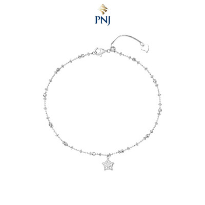 Lắc chân Bạc đính đá PNJSilver hình ngôi sao XMXMW060378
