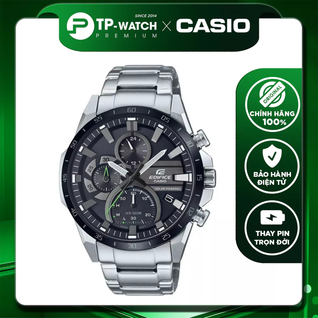 Đồng Hồ Nam Dây Thép Casio Edifice EQS-940DB-1AVUDF Năng lượng mặt trời - Chống nước 100m | Edifice 