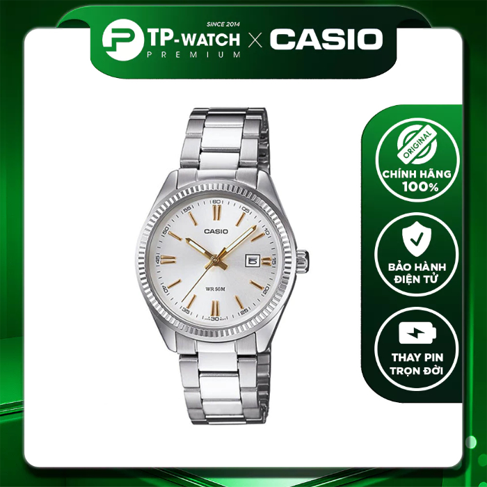 Đồng hồ nữ dây thép Casio LTP-1302D-7A2VDF size 30.2mm | Casio nữ LTP-1302D-7A2