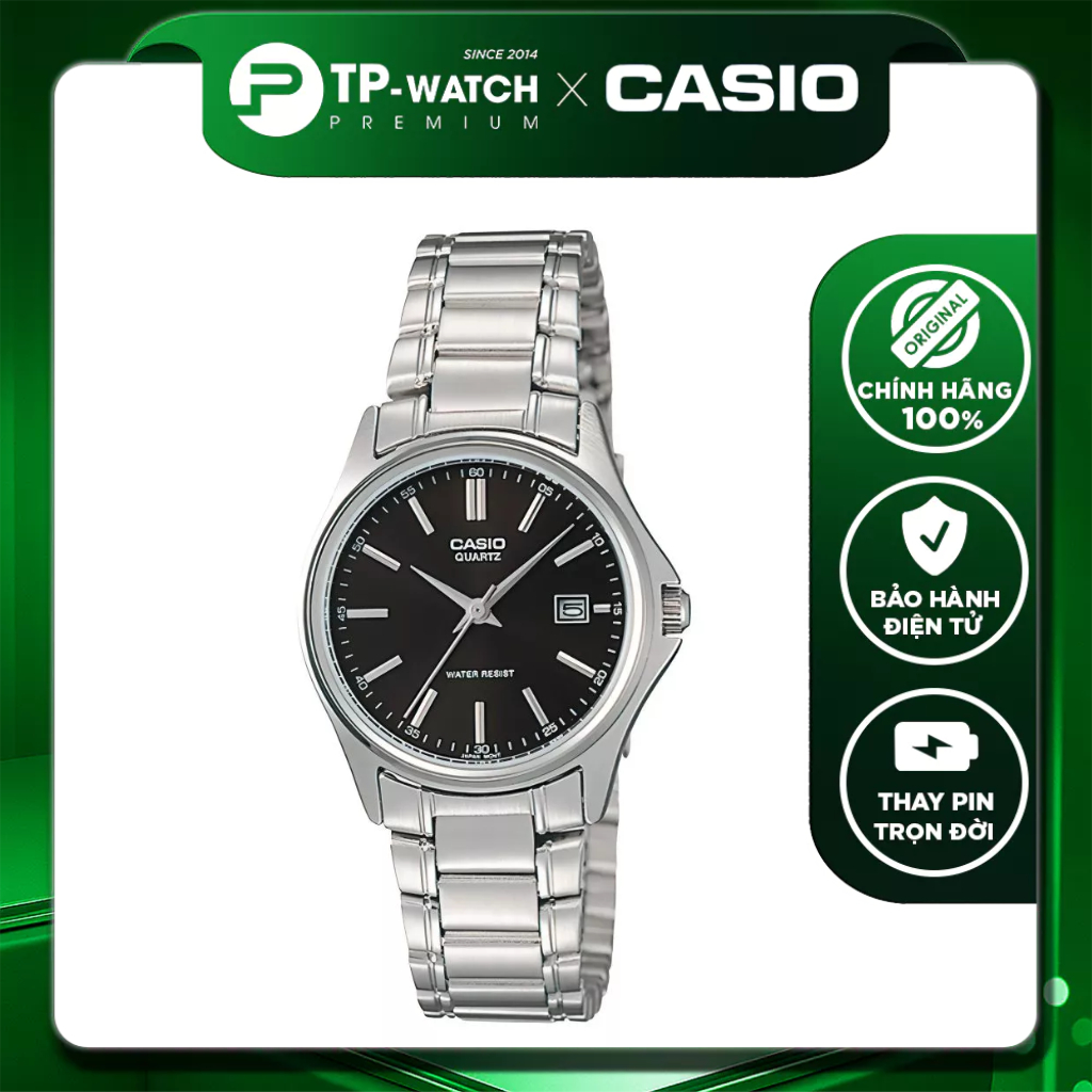 Đồng hồ nữ dây thép Casio LTP-1183A-1ADF size nhỏ 28.5mm | Casio nữ LTP-1183A-1A