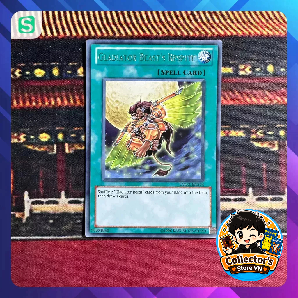 Yugioh Card (UK) - LCGX-EN254; Gladiator Beast's Respite; Rare; Unlimited