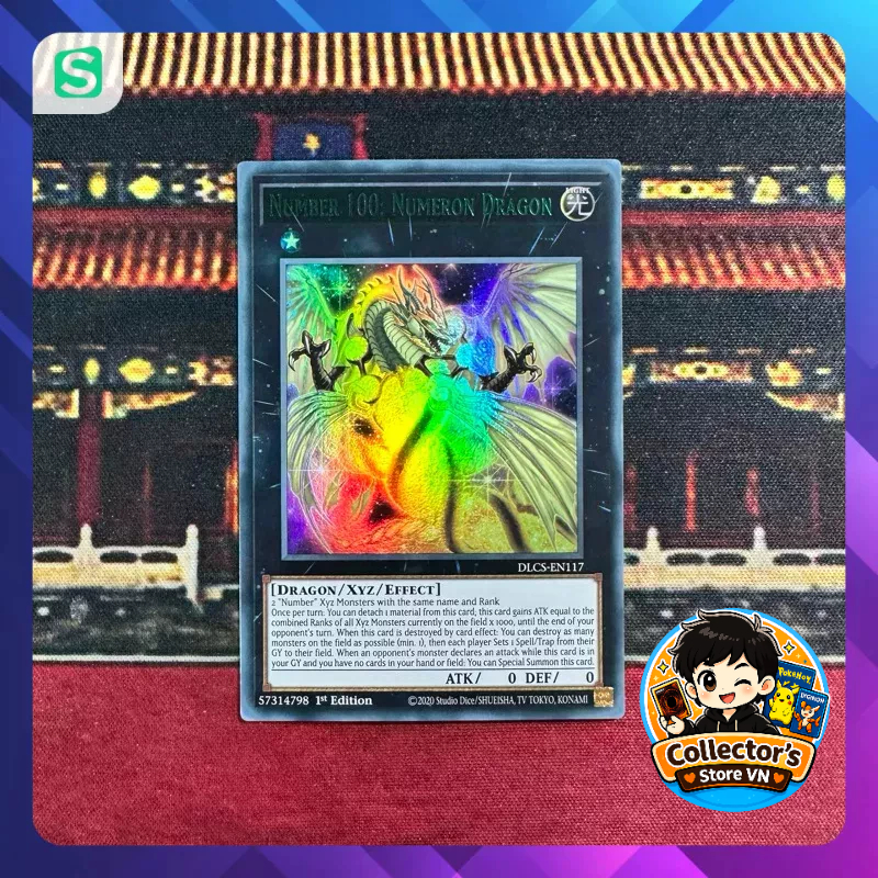 Yugioh Card (UK) - DLCS-EN117: Number 100: Numeron Dragon (Green) - Ultra rare