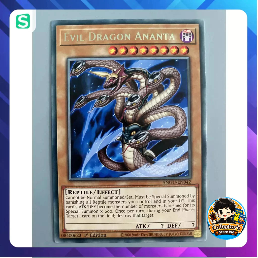 Yugioh Card (UK) - ANGU-EN042; Evil Dragon Ananta - RARE Reprint