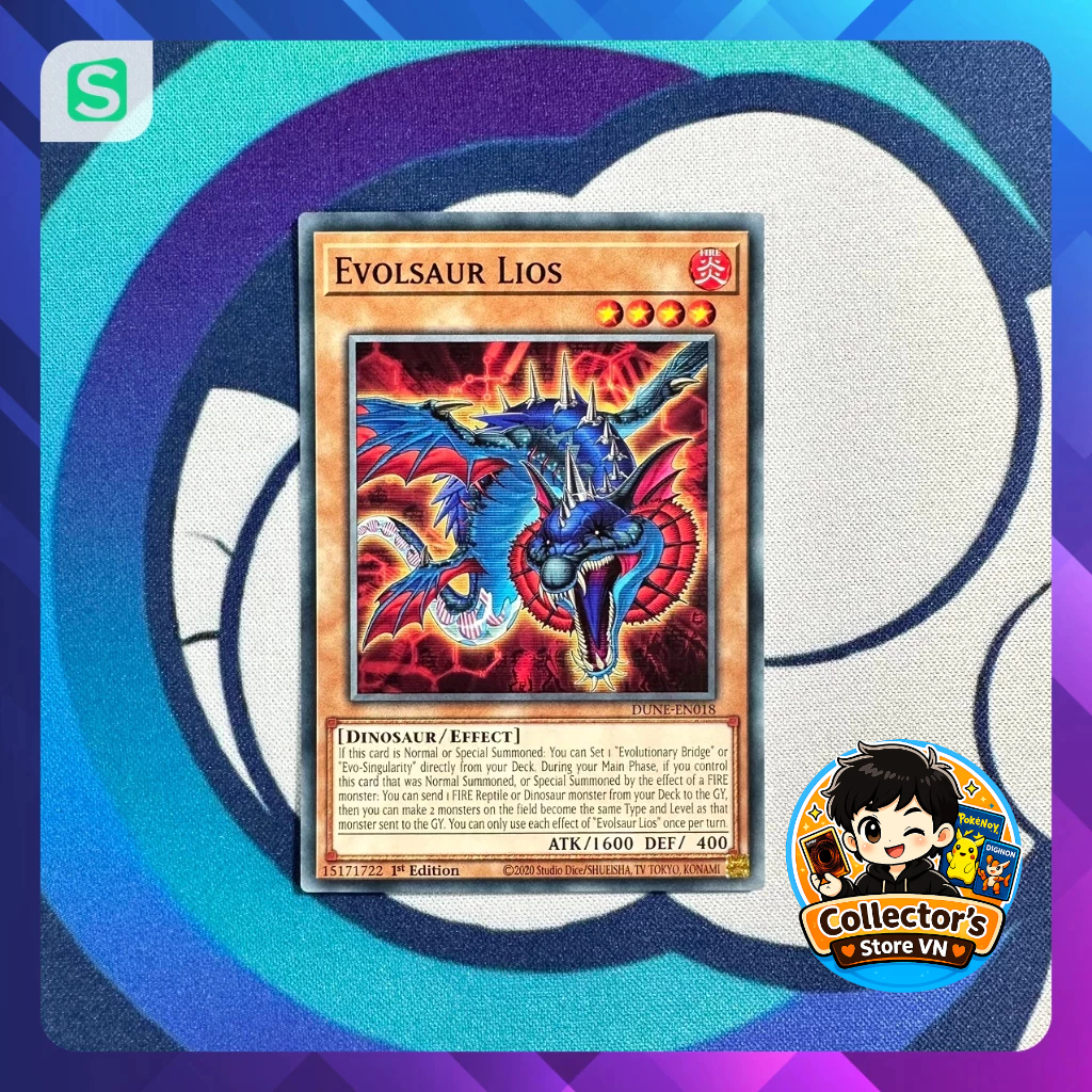 Yugioh Card (UK) - DUNE-EN018; Evolsaur Lios; Common