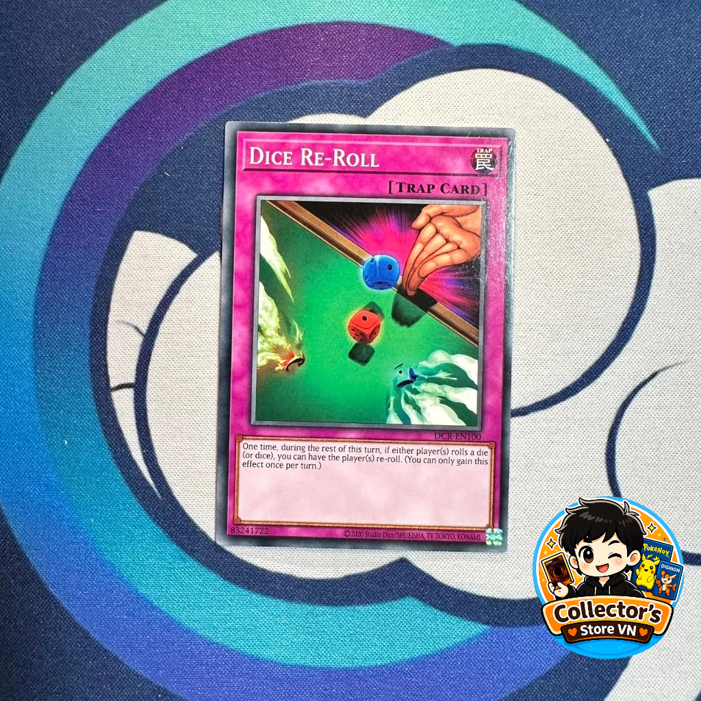 Thẻ bài trò chơi YugiOh (UK) - DCR-EN100; Dice Re-Roll; C