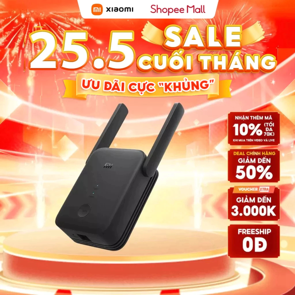Bộ Tiếp Sóng Wifi Xiaomi AC1200 Mi Wifi Range Extender-RA75 - Bảo Hành 12 Tháng