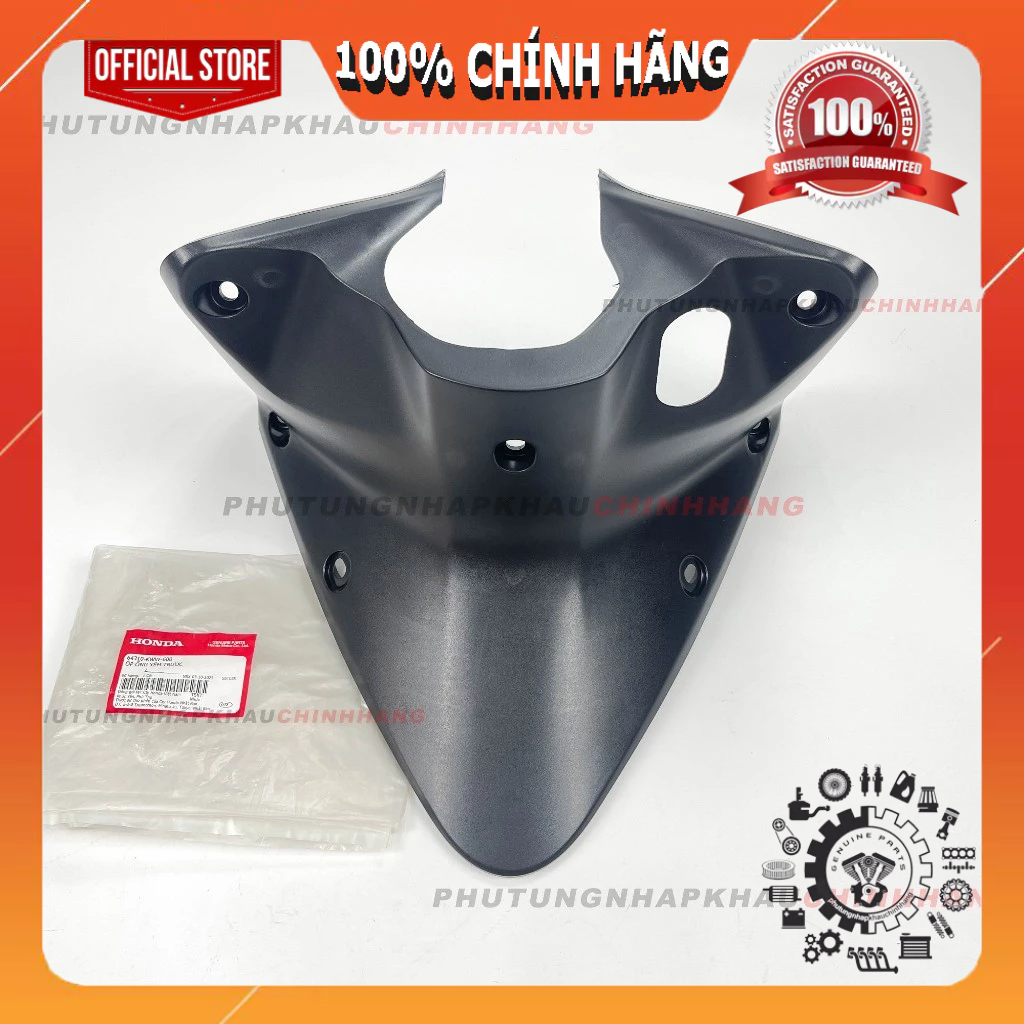 Yếm ổ khóa Wave S 110 RS 110 2009 2010 chính hãng, Ốp ống yếm trước S110 RS110 đời đầu - 64310KWW600