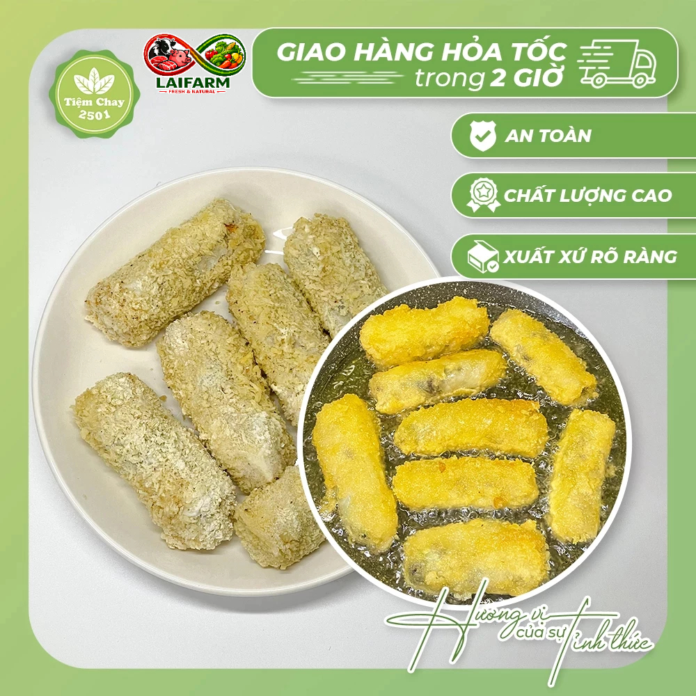 [Laifarm] [HỎA TỐC HN] Nem hải sản chay 500g | Thực phẩm chay cao cấp | Tiệm Chay 2501