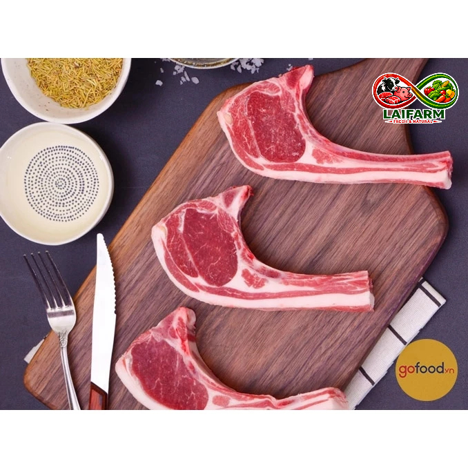 [Laifarm - Hỏa tốc HN] GOFOOD - Sườn cừu có xương sống 500g