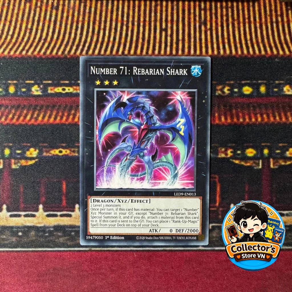 Yugioh Card (UK) - LED9-EN013; Number 71: Rebarian Shark