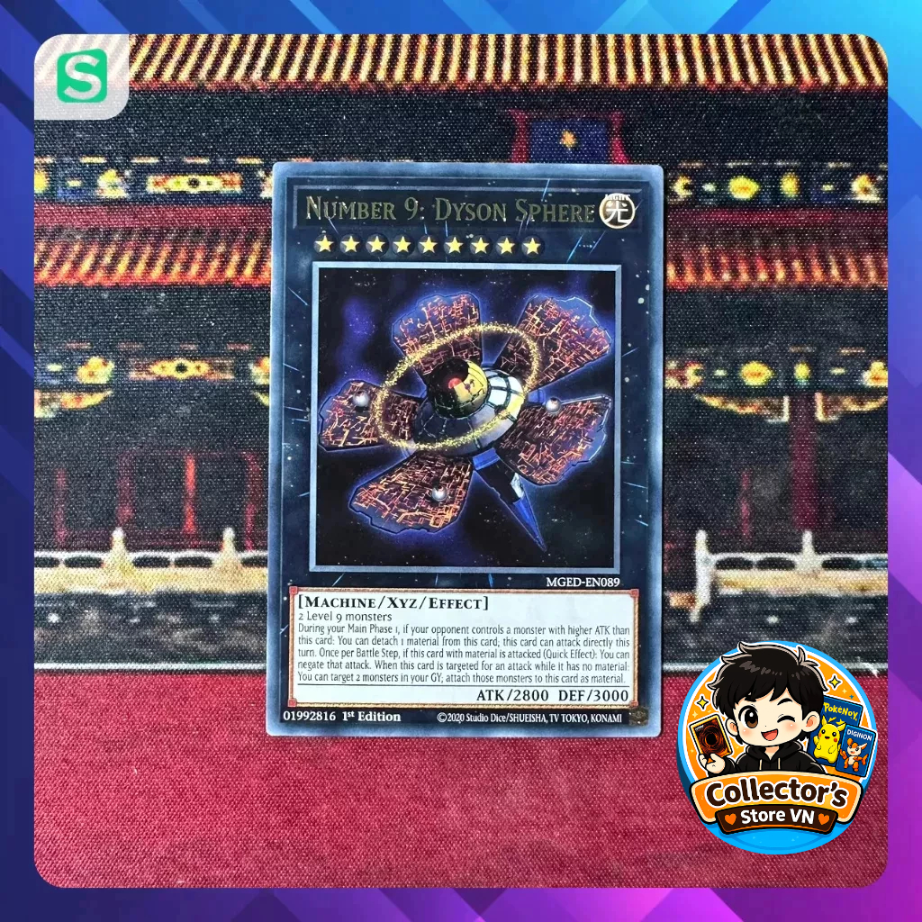 Yugioh Card (UK) - MGED-EN089; Number 9: Dyson Sphere; Rare