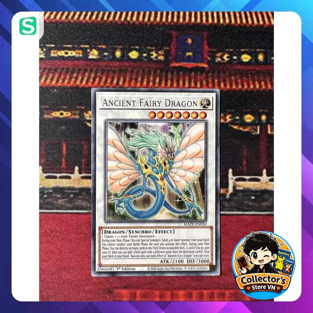 Yugioh Card (UK) - MAZE-EN050; Ancient Fairy Dragon; Rare