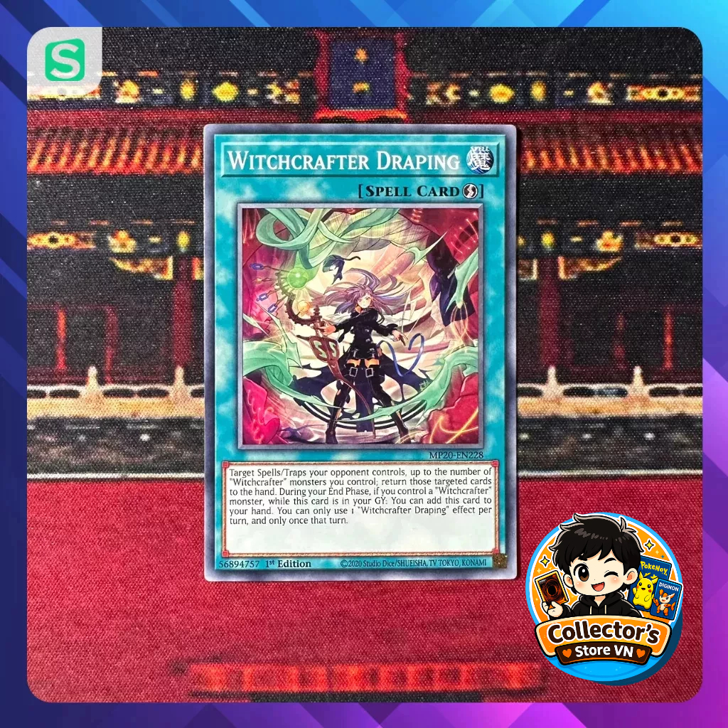 Yugioh Card (UK) MP20-EN228; Witchcrafter Draping; Common