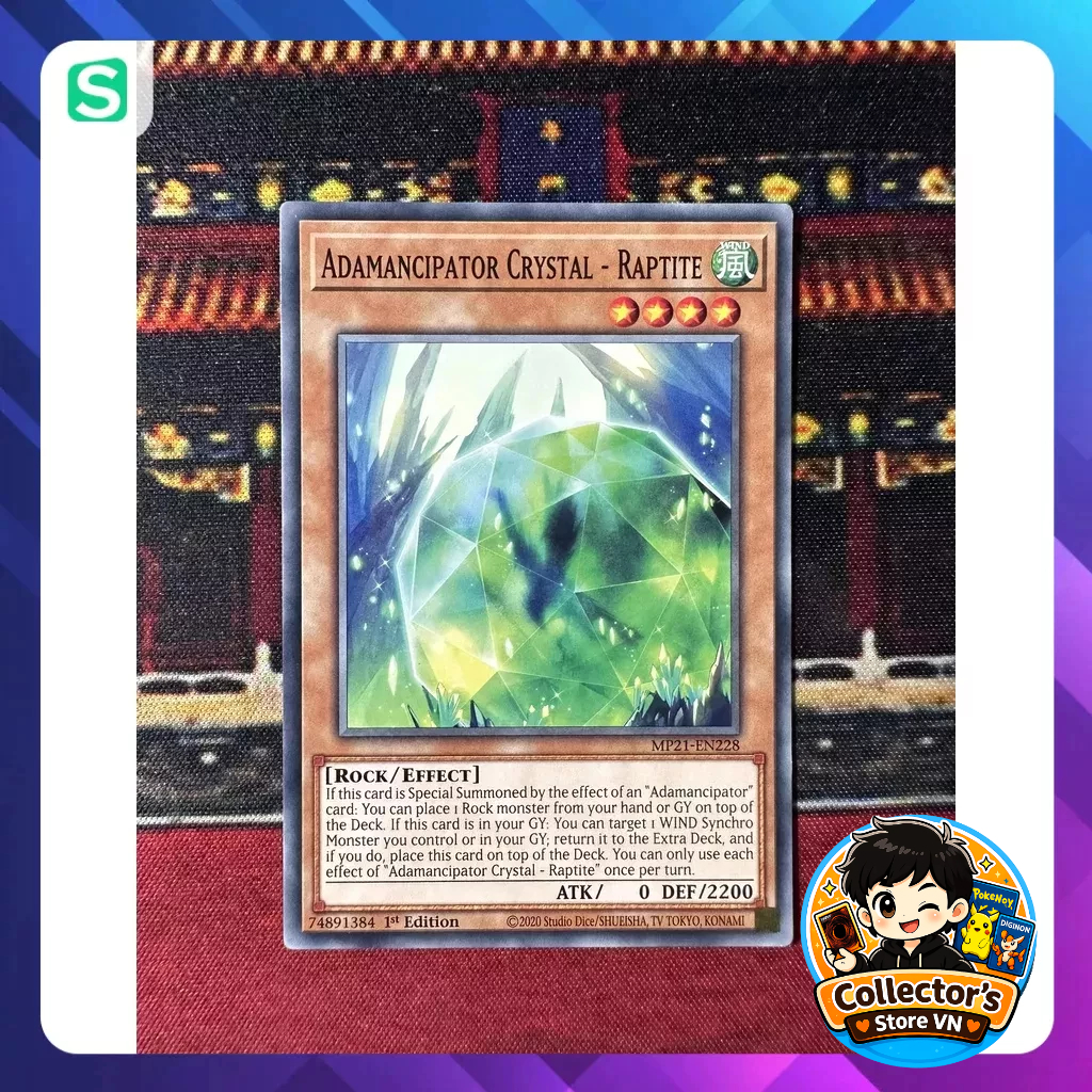 Yugioh Card (UK) - MP21-EN228; Adamancipator Crystal - Raptite; Common