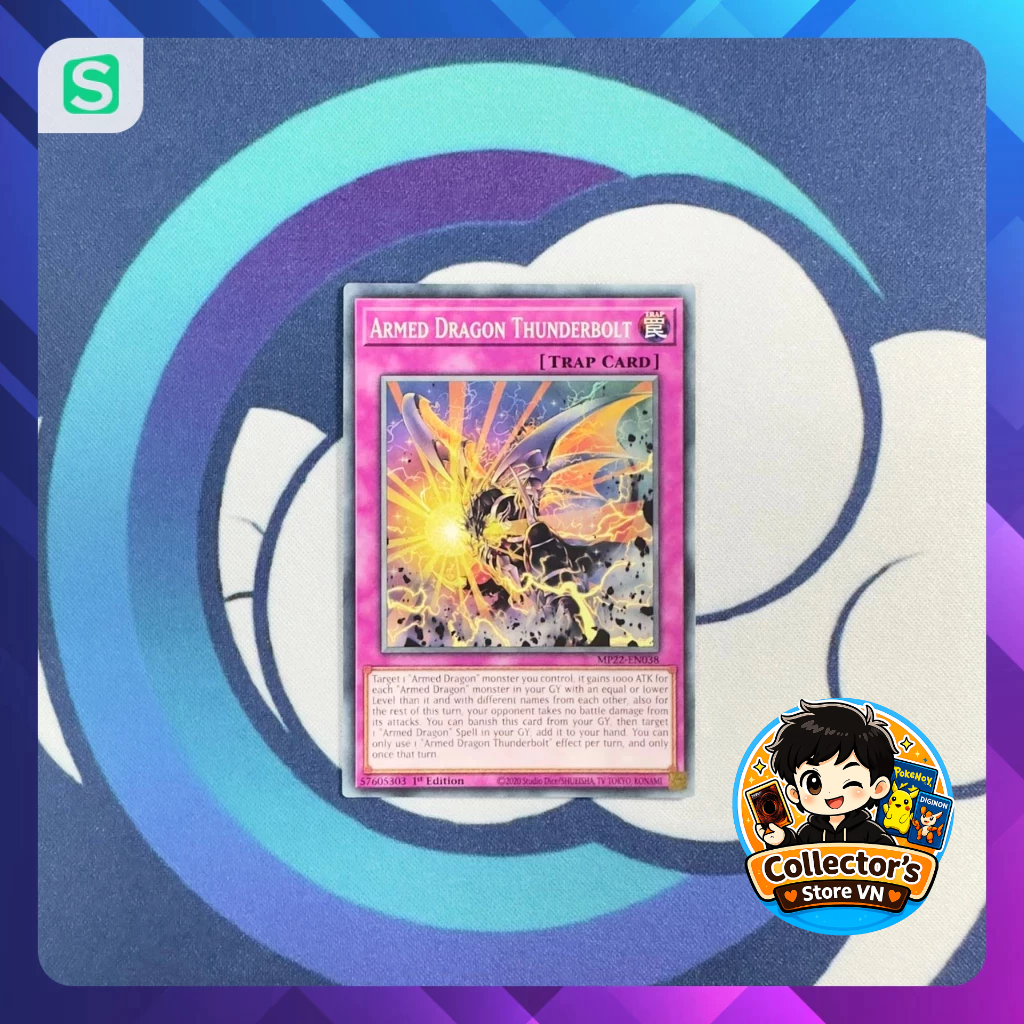 Yugioh Card - MP22-EN038; Armed Dragon Thunderbolt; Common (UK) ; 1st Edition