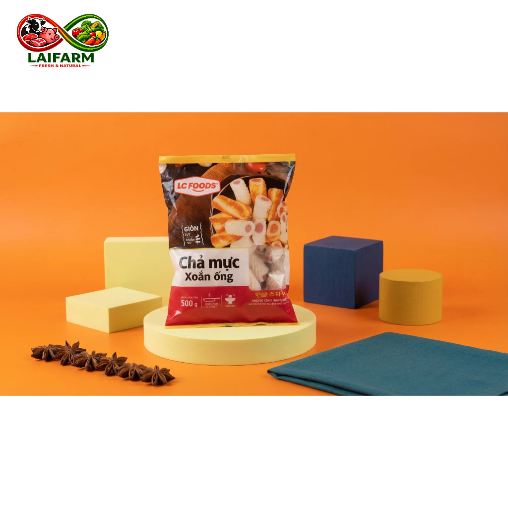 [Laifarm - Hỏa tốc HCM] LC FOOD 500G MỰC XOẮN ỐNG