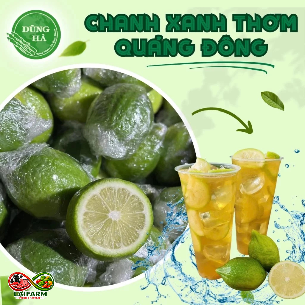[Laifarm - Hỏa tốc HN] Chanh Xanh Quảng Đông Tươi - Chanh Nước Hoa - Chanh thơm làm trà chanh giã ta