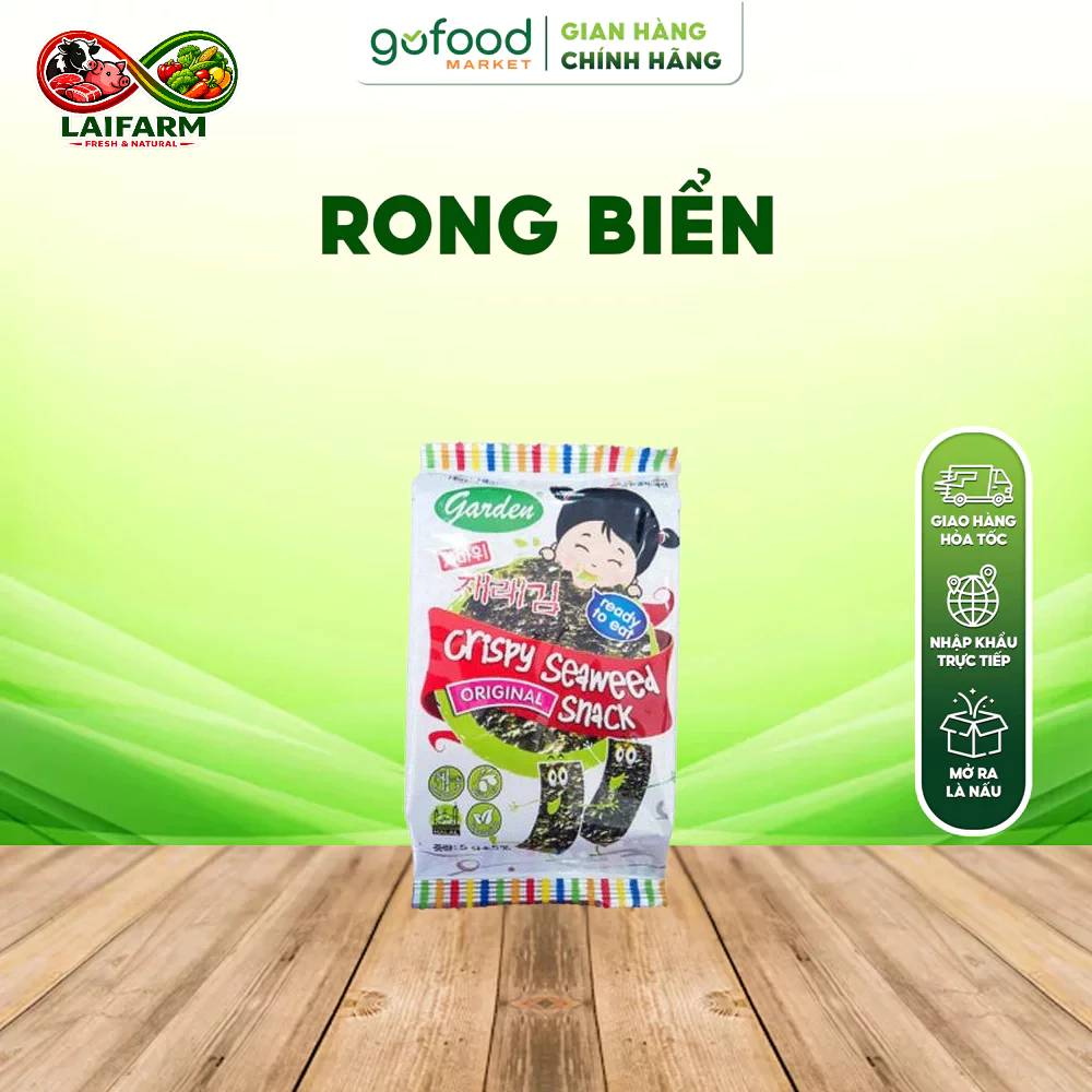 [Laifarm] GOFOOD - Rong Biển Ăn Liền Vị Truyền Thống Godbawee Gói 5gr Trộn Cơm, Cháo, Salad,... - Go
