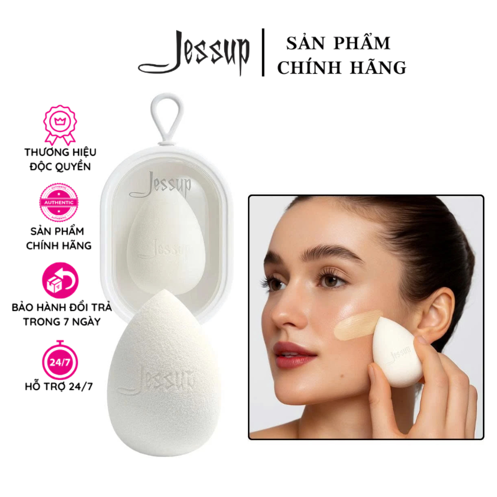 Mút Tán Nền Siêu Mềm Có Hộp Bảo Vệ Cao Cấp JESSUP Miracle Complexion (Size L)