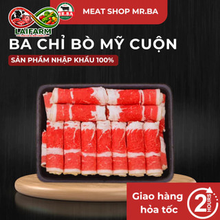[Laifarm - Hỏa tốc HCM] Ba Chỉ Bò Mỹ Cuộn - 500gr