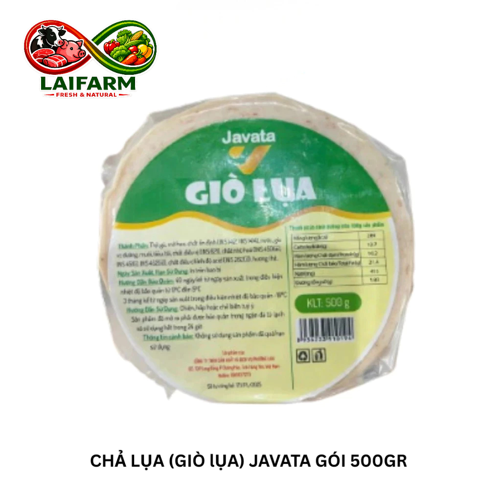 [Laifarm] [Hỏa Tốc HN] CHẢ LỤA (GIÒ lỤA) JAVATA GÓI 500GR