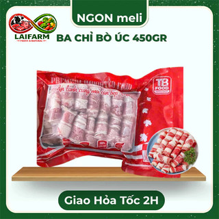 [LaiFarm - Hỏa tốc HN] Ba chỉ bò Úc túi đỏ 450g TB Food NGON meli ship hỏa tốc HN