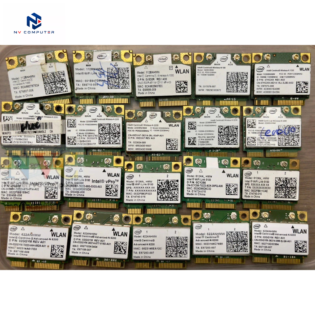 Card WiFi không dây cho Laptop các loại, Card Wifi AC7260HMW (đã qua sử dụng)