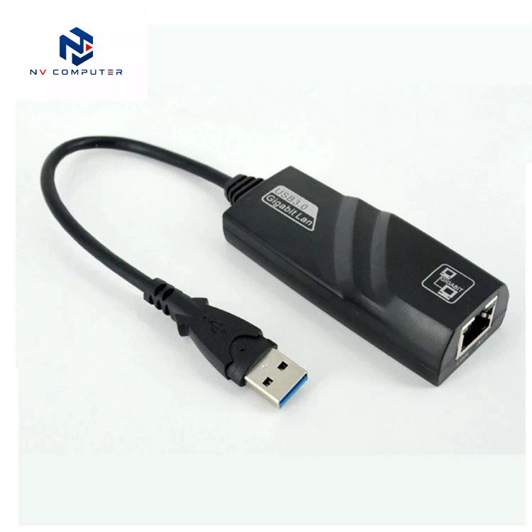 Cáp chuyển USB 3.0 sang LAN Gigabit Ethernet 10/100/1000Mbps - Đầu USB hoặc Type-C