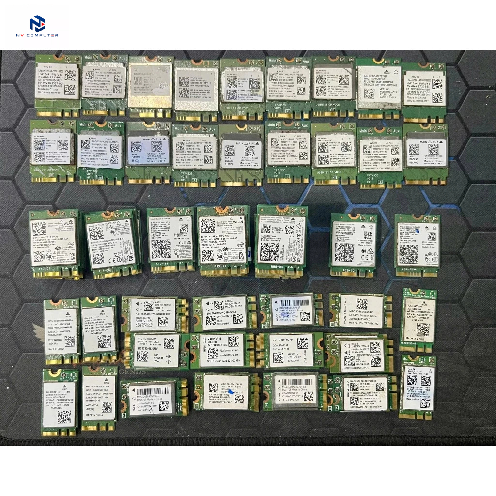 Card WiFi không dây Laptop Chuẩn M.2 các loại (AC7265NGW, AC8265NGW, AC9560, AX201NGW) (Đã qua sử dụ