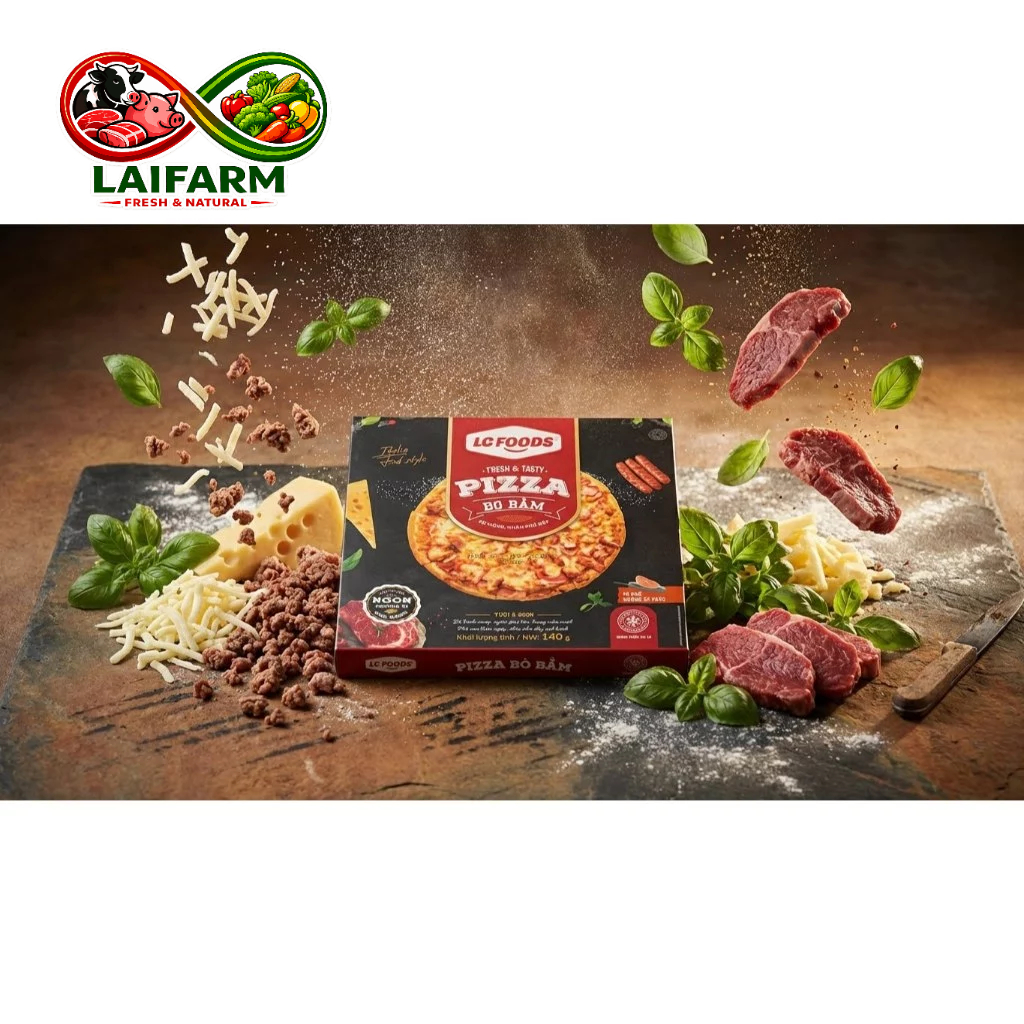 [Laifarm - Hỏa tốc HCM] LC FOOD PIZZA BÒ BẰM 140G